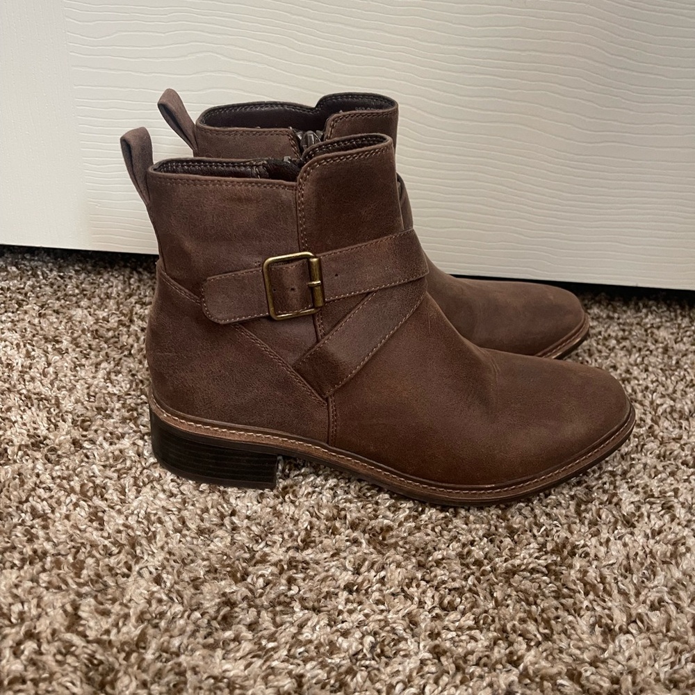 Brown Leather Ankle Boots